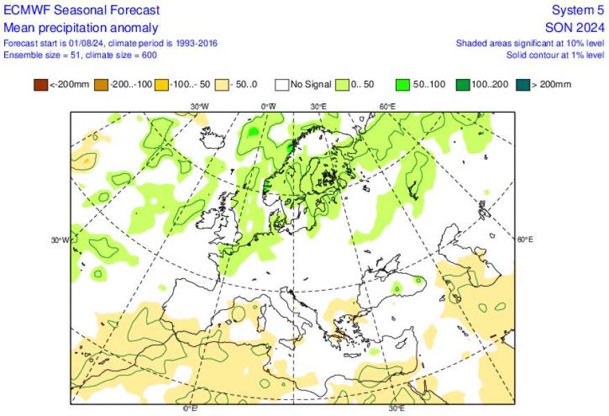 ΕΜΥ: Zεστό φθινόπωρο στην Ελλάδα «δείχνουν» τα προγνωστικά μοντέλα