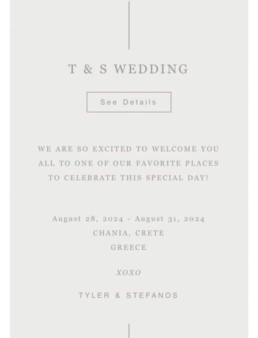 Στέφανος - Τάιλερ: Ο γάμος στα Χανιά και το τετραήμερο γλέντι