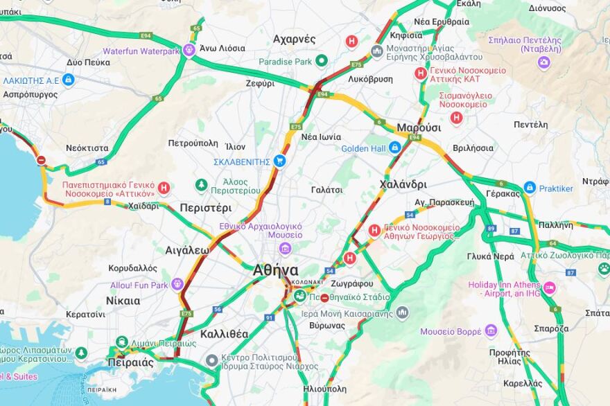 Κακοκαιρία στην Αττική: Σε Βριλήσσια, Πατήσια, Μαρούσι τα μεγαλύτερα ύψη βροχής