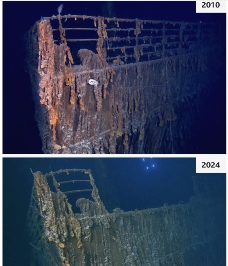 Ο Τιτανικός αποσυντίθεται και αλλάζει: Υποχώρησε τμήμα του κιγκλιδώματος που έγινε διάσημο από την κινηματογραφική ταινία