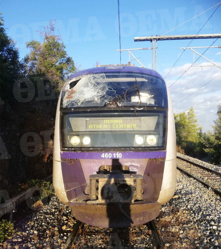 Το δέντρο μπήκε στην καμπίνα του μηχανοδηγού - Δείτε φωτογραφίες από το ατύχημα με τρένο στις Αφίδνες