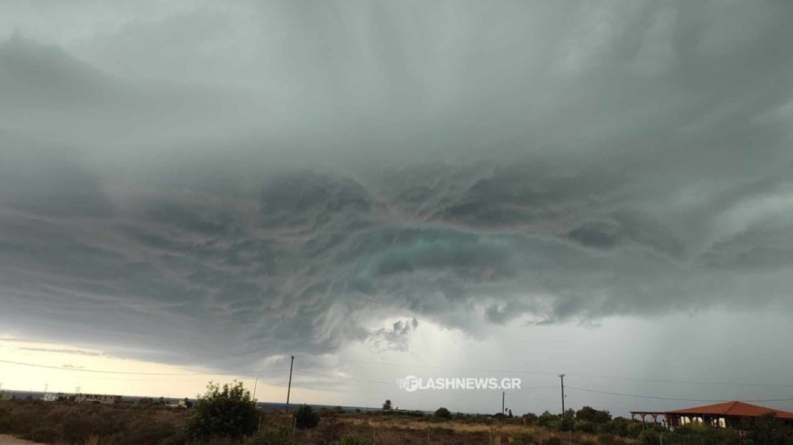 Χανιά: Δυνατές βροχές και χαλαζόπτωση - Δείτε φωτογραφίες