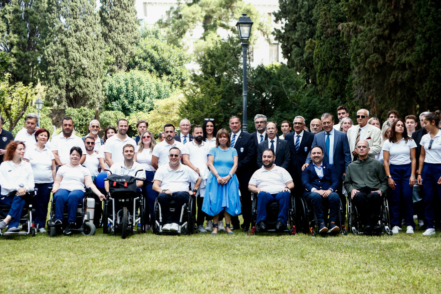 Η Πρόεδρος της Δημοκρατίας υποδέχτηκε αθλητές και αθλήτριες που συμμετείχαν σε Ολυμπιακούς και Παραολυμπιακούς Αγώνες 