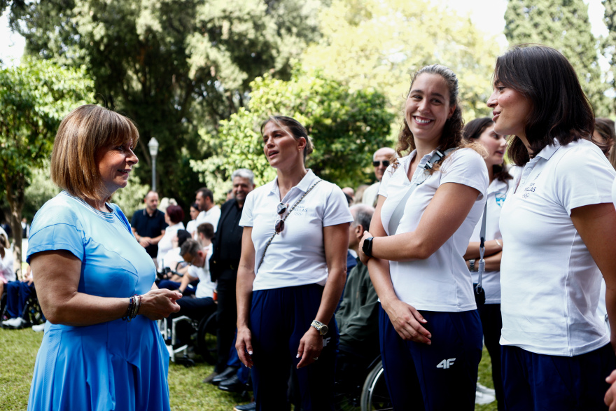 Η Πρόεδρος της Δημοκρατίας υποδέχτηκε αθλητές και αθλήτριες που συμμετείχαν σε Ολυμπιακούς και Παραολυμπιακούς Αγώνες 