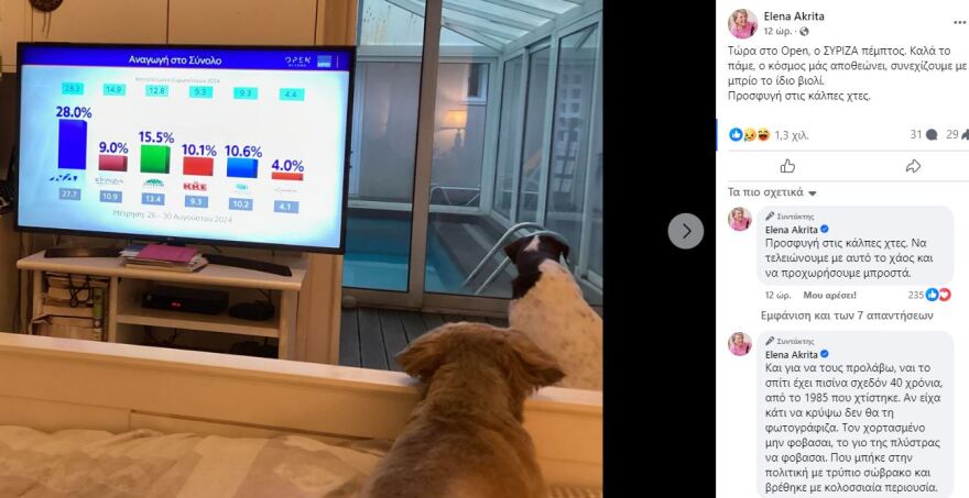 Έλενα Ακρίτα: Σχολίασε δημοσκόπηση αποκαλύπτοντας την πισίνα στο σπίτι της - «Τον χορτασμένο μην τον φοβάσαι»