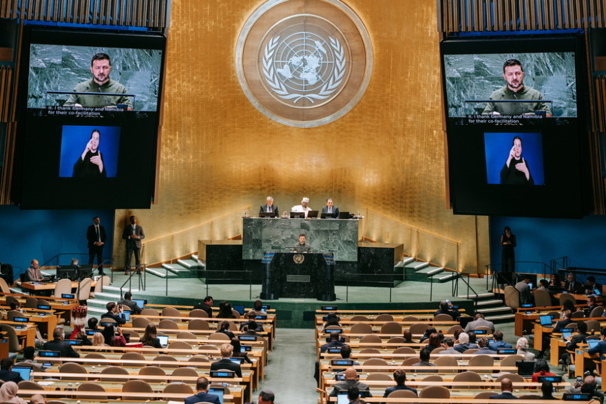 Ομιλία Ζελένσκι στον ΟΗΕ: Η Ρωσία πρέπει να εξαναγκαστεί σε ειρήνη