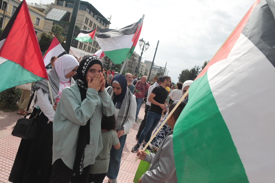 Ολοκληρώθηκε η πορεία διαμαρτυρίας στην πρεσβεία του Ισραήλ - Αποκαταστάθηκε η κυκλοφορία