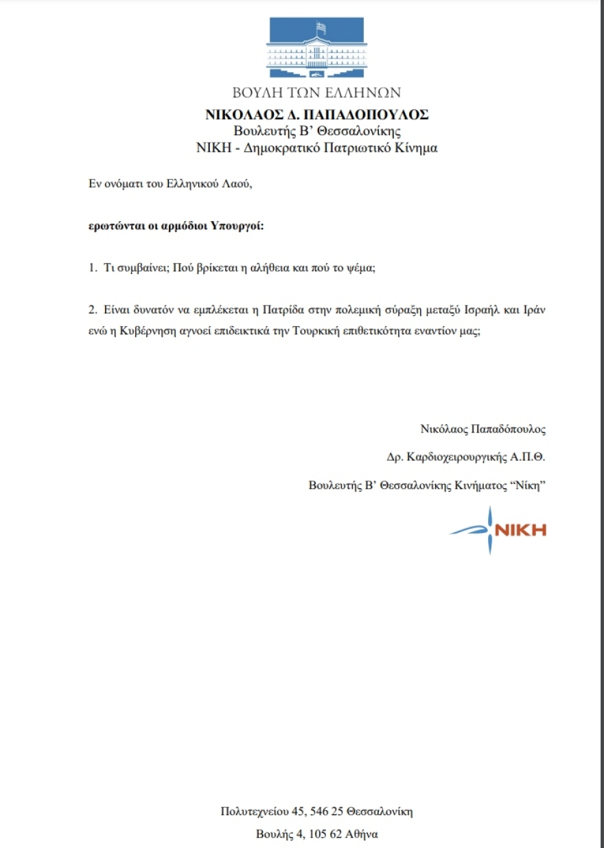 Ο βουλευτής της Νίκης με τους… καλικάντζαρους επιμένει στα fake news για «προληπτική επιστράτευση»