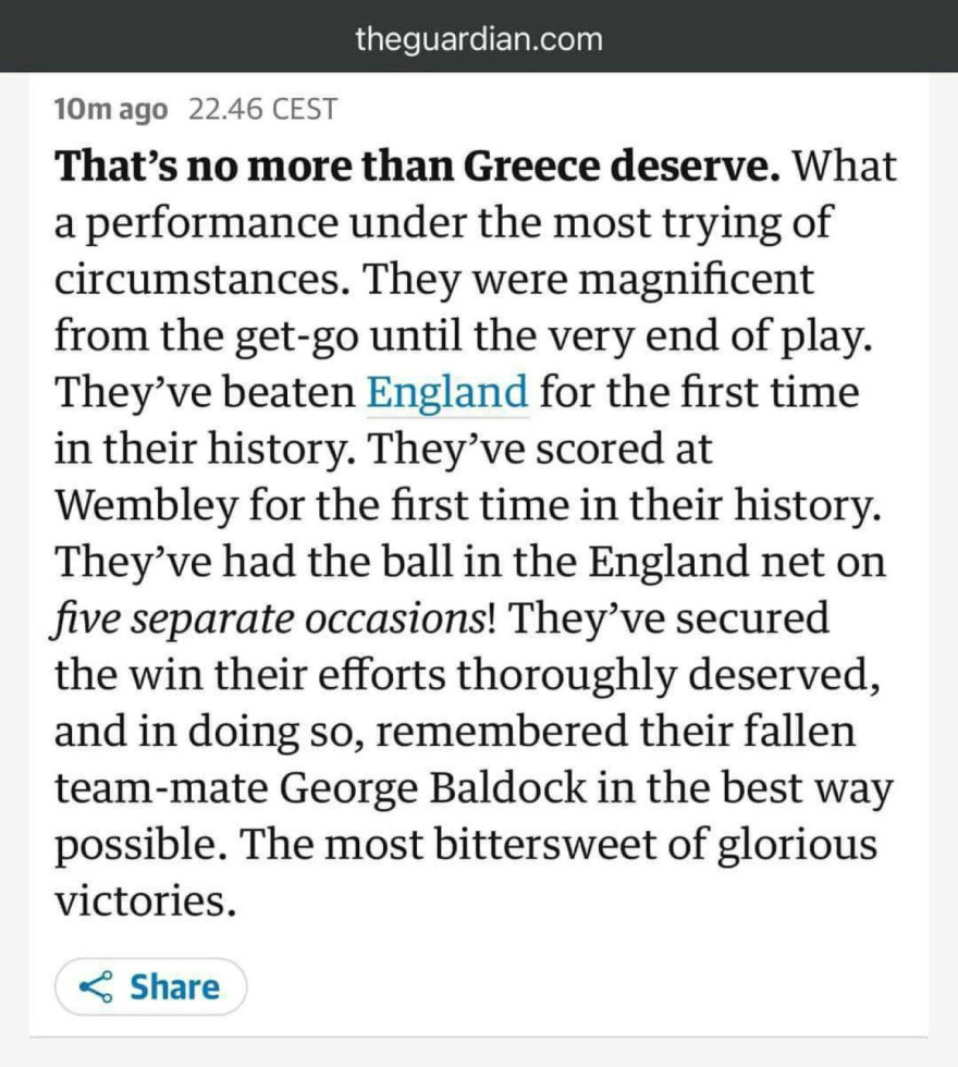 Nations League: Θρίαμβος της Εθνικής Ελλάδας στο Γουέμπλεϊ - Κέρδισαν την Αγγλία 2-1, το πήραν για τον Μπάλντοκ - Δείτε τα γκολ 