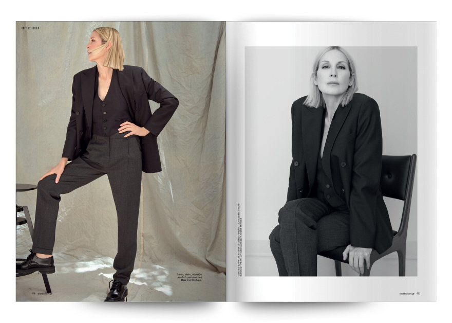 H Kelly Rutherford στο εξώφυλλο του Marie Claire Νοεμβρίου