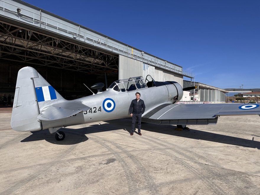 Θεσσαλονίκη: Επιστρέφει στους ελληνικούς αιθέρες το ιστορικό αεροσκάφος Ηarvard - Θα πετάξει πρώτη φορά με το Spitfire