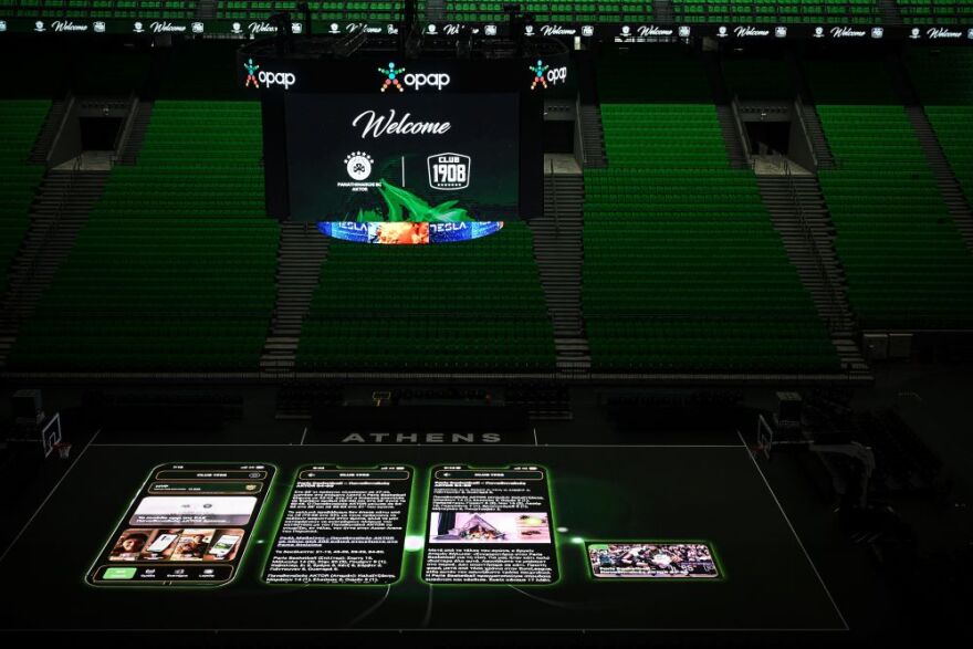 Ο Παναθηναϊκός παρουσίασε τις εντυπωσιακές δυνατότητες του glass floor