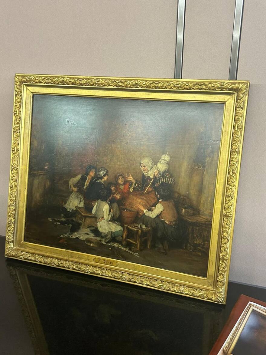 Νικόλαος Γύζης: Στο Πανελλήνιο Ιερό Ίδρυμα Ευαγγελιστρίας Τήνου εδωρήθη ο πίνακας «Το παραμύθι της γιαγιάς»