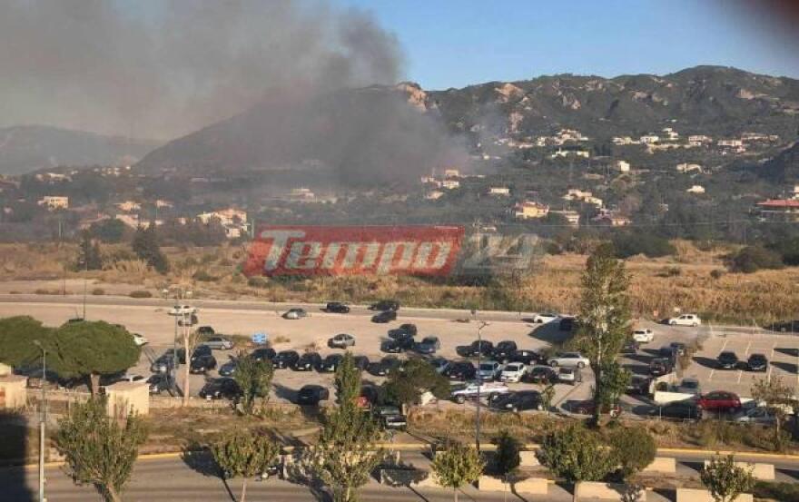 Φωτιά τώρα στο Πλατάνι Αχαΐας