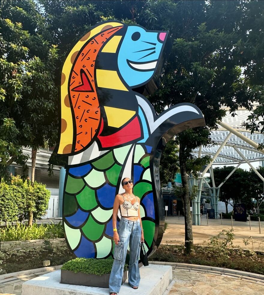 Σταματίνα Τσιμτσιλή: Ταξίδεψε στη Σιγκαπούρη με την οικογένειά της