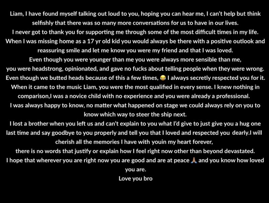 Ζέιν Μάλικ: Αποχαιρετά τον Λίαμ Πέιν - Έχασα έναν αδερφό, λέει