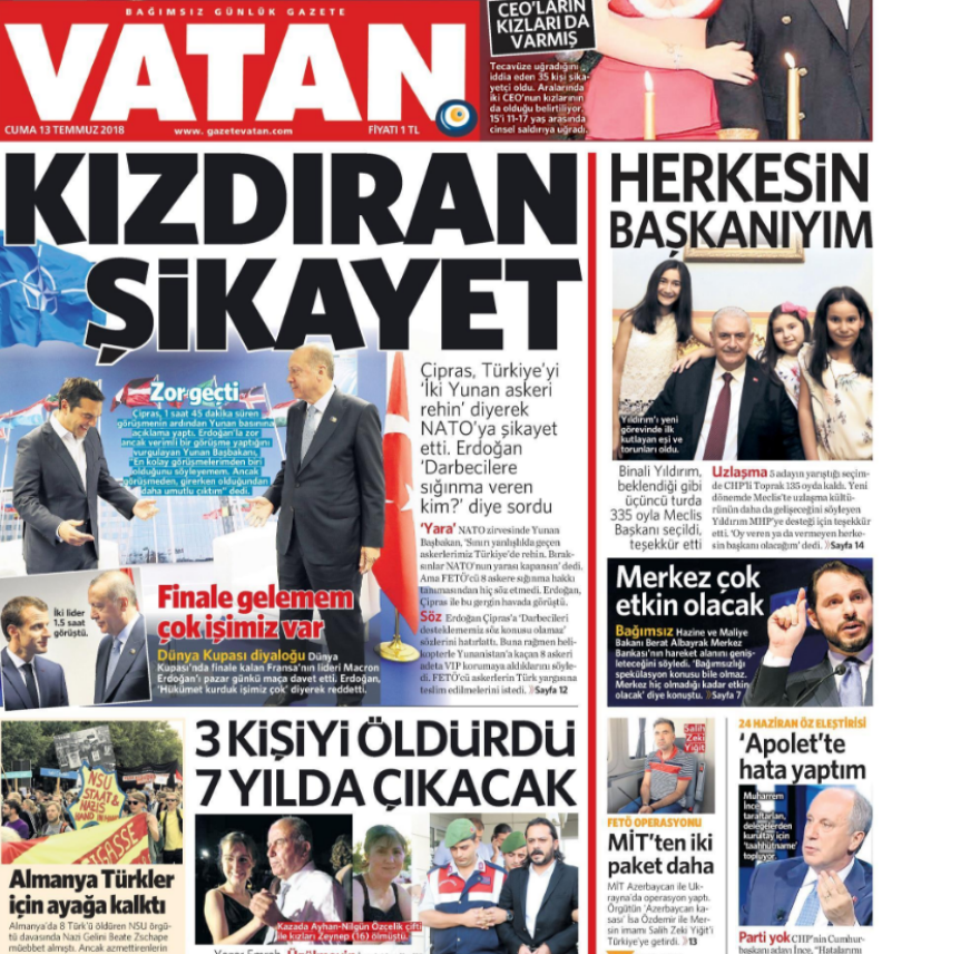 Τουρκικός Τύπος: Σε ηλεκτρισμένο κλίμα η συνάντηση Τσίπρα - Ερντογαν 