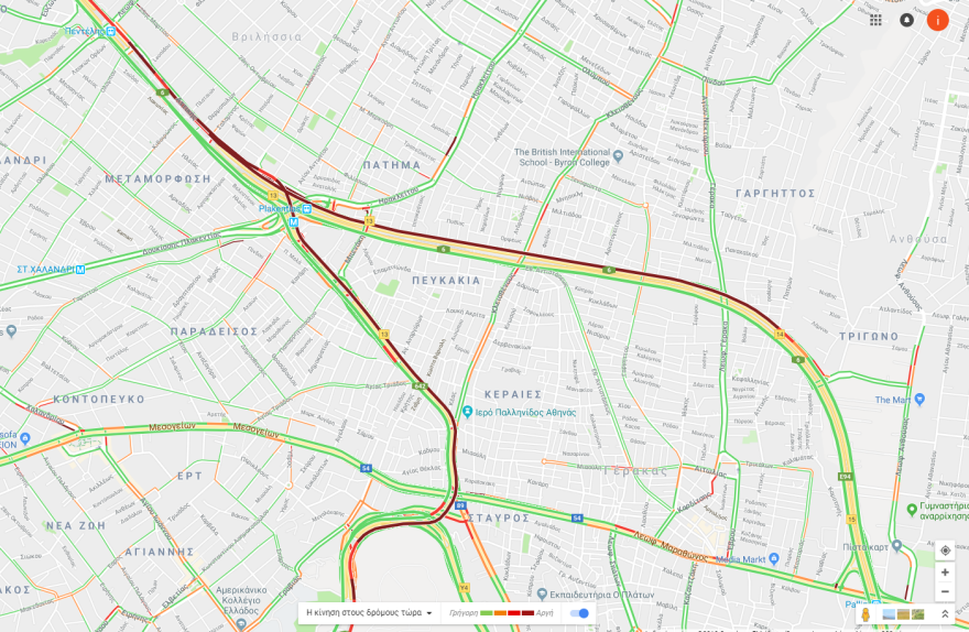 Καραμπόλα πέντε αυτοκινήτων στην Αττική Οδό – Αυξημένη κίνηση 