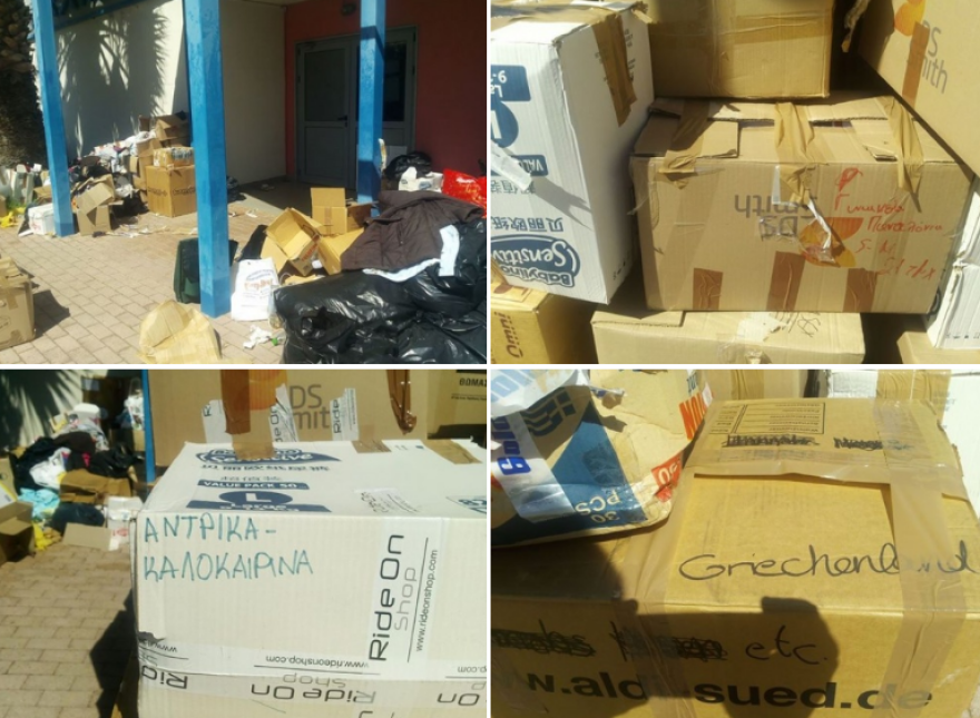 Εικόνες ντροπής: Δείτε πώς παράτησε ο Ψινάκης τις προμήθειες για τους πυρόπληκτους 