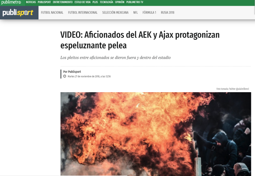 Επεισόδια στο ΑΕΚ-Άγιαξ: Διεθνής διασυρμός από το ξύλο στο ΟΑΚΑ