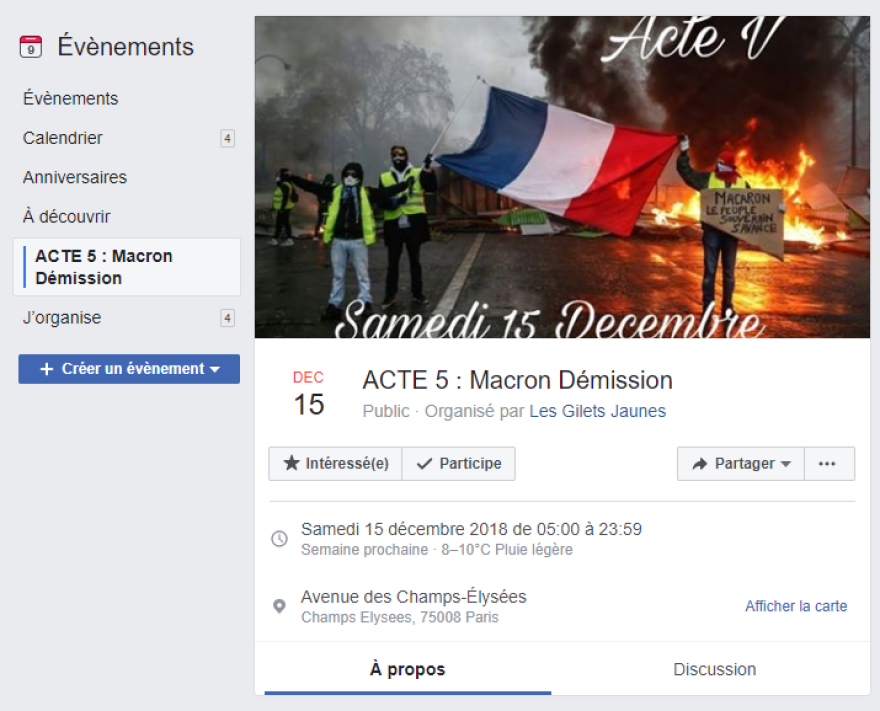 «Κίτρινα γιλέκα»: Προσκλητήριο για την «τελική επίθεση» το Σάββατο 15 Δεκεμβρίου 