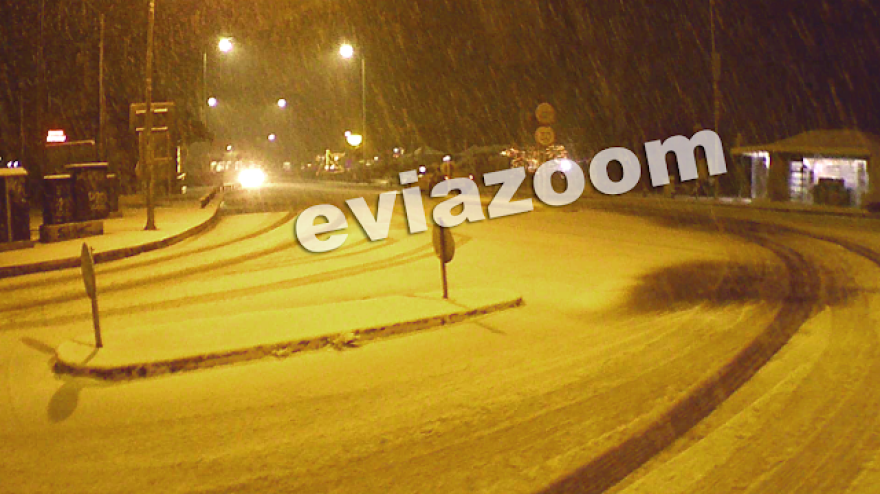 Κακοκαιρία «Τηλέμαχος»: Σφοδρή χιονόπτωση στην Εύβοια - Χιόνια μέχρι την Κρήτη