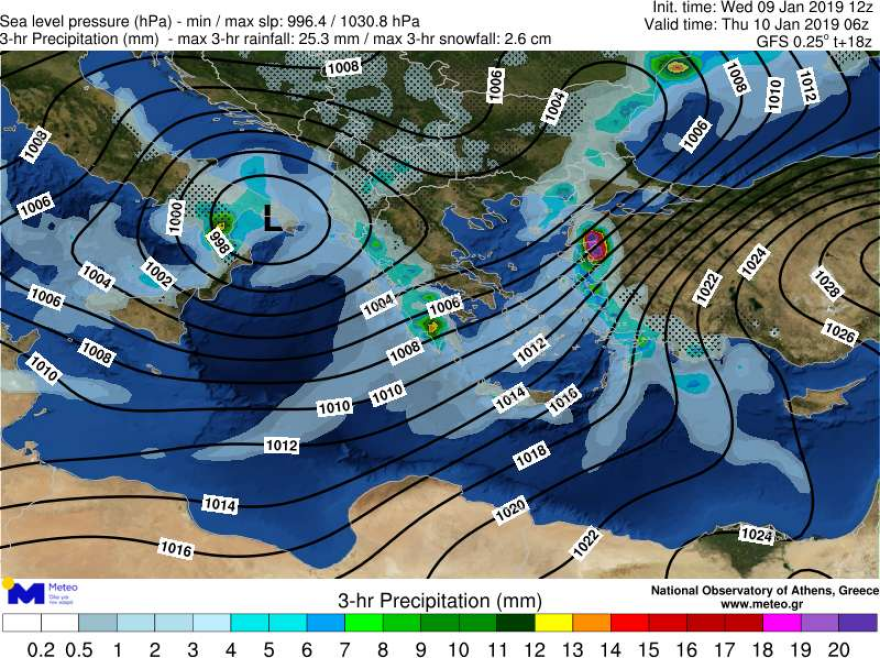 H «Υπατία» επιμένει με καταιγίδες, χιόνια στα βόρεια ορεινά και προβλήματα