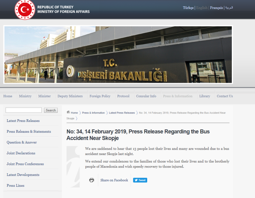 Στο όνομα «Μακεδονία» επιμένει η Τουρκία