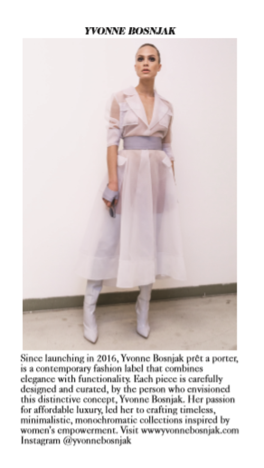 Η Υβόννη Μπόσνιακ ανάμεσα στους καλύτερους ανερχόμενους Σχεδιαστές Μόδας της Ευρώπης