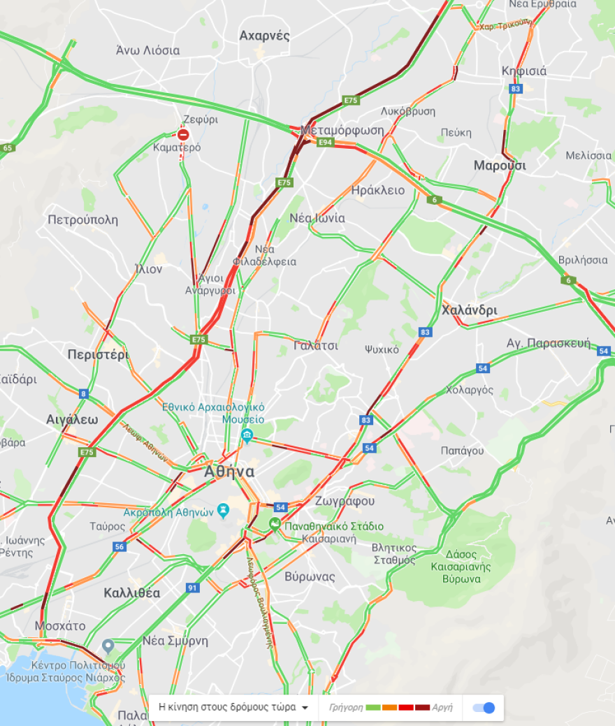 Μεγάλο μποτιλιάρισμα στον Κηφισό