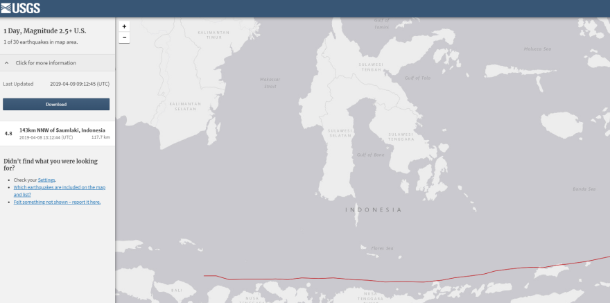 Σεισμός 4,8 Ρίχτερ στην Ινδονησία 