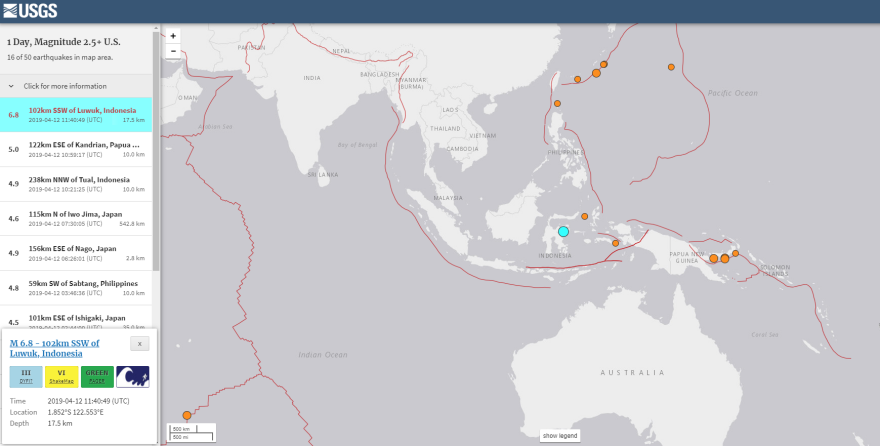 Σεισμός 6,8 Ρίχτερ στην Ινδονησία - Προειδοποίηση για τσουνάμι