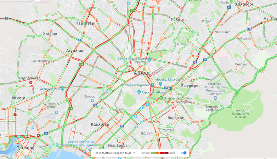 Κίνηση τώρα: Στο «κόκκινο» η Αθηνών - Κορίνθου -  Σε εξέλιξη η έξοδος για το Πάσχα