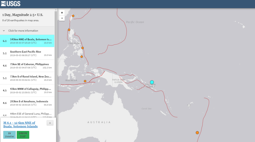 Σεισμός: 6,1 Ρίχτερ ταρακούνησαν τα νησιά του Σολομώντα 