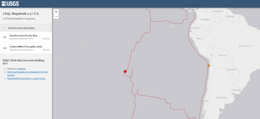 Σεισμός 5,1 Ρίχτερ στον Ειρηνικό ωκεανό 