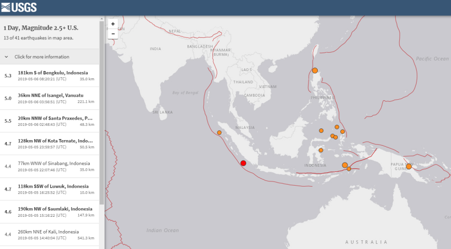 Σεισμός 5,5 Ρίχτερ στη Σουμάτρα της Ινδονησίας 