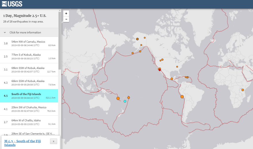 Σεισμός 4,5 Ρίχτερ στα νησιά Φίτζι