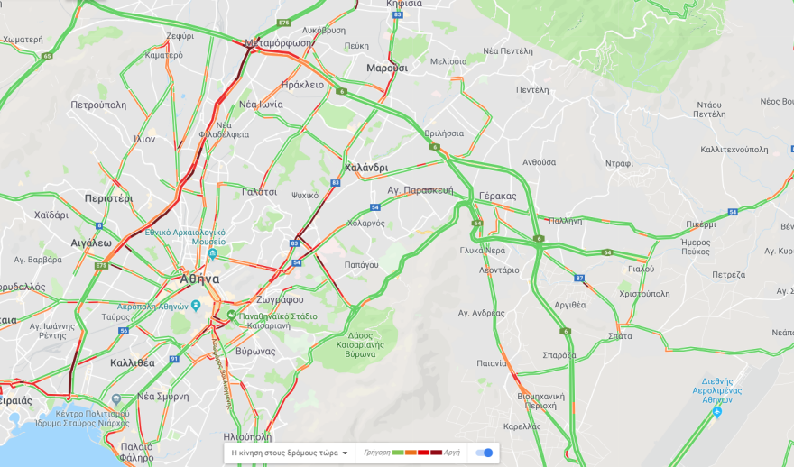 Η κίνηση στους δρόμους: Μποτιλιαρισμένες όλες οι κεντρικές οδικές αρτηρίες