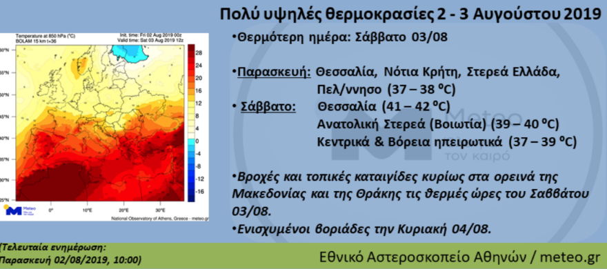 Καιρός: Καύσωνας μέχρι το Σάββατο - Πού θα «χτυπήσει» κόκκινο ο υδράργυρος