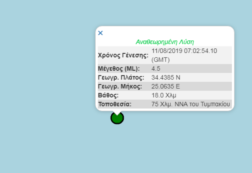 Σεισμός 4,5 Ρίχτερ στην Κρήτη