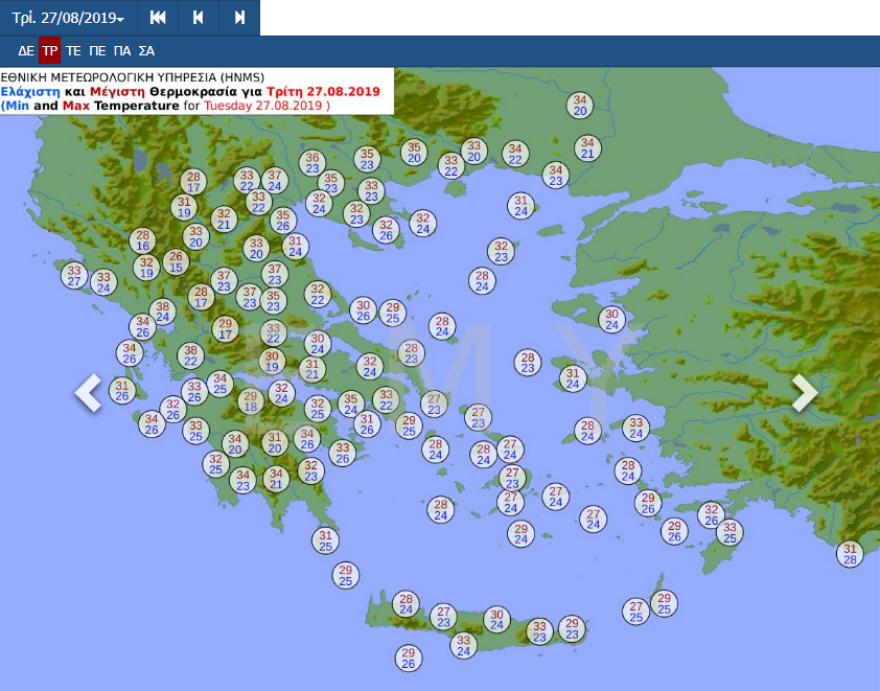 Καιρός: «Κολλημένος» στα ύψη ο υδράργυρος - Πού θα «αγγίξει» τους 40 βαθμούς Κελσίου