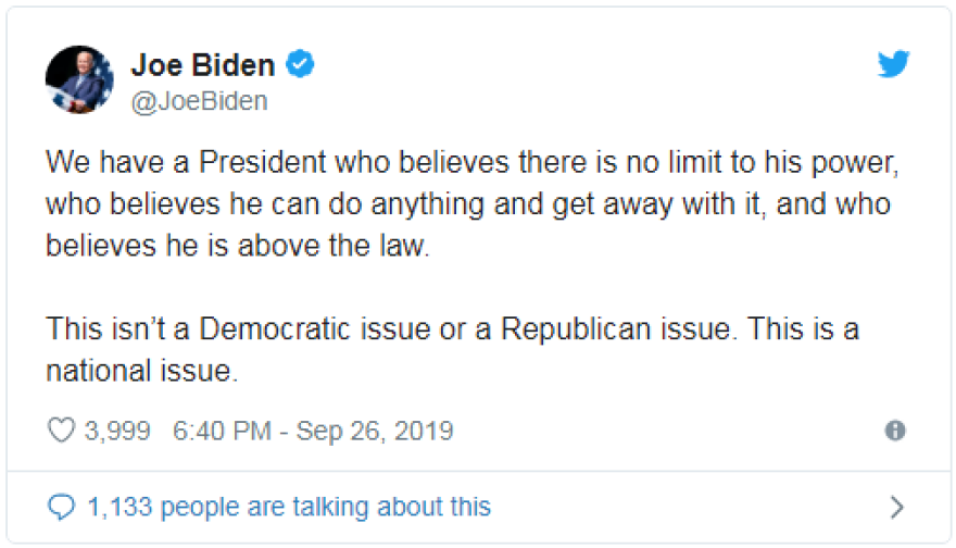 «Σκληρός» Μπάιντεν κατά Τραμπ: Νομίζει ότι είναι υπεράνω του νόμου