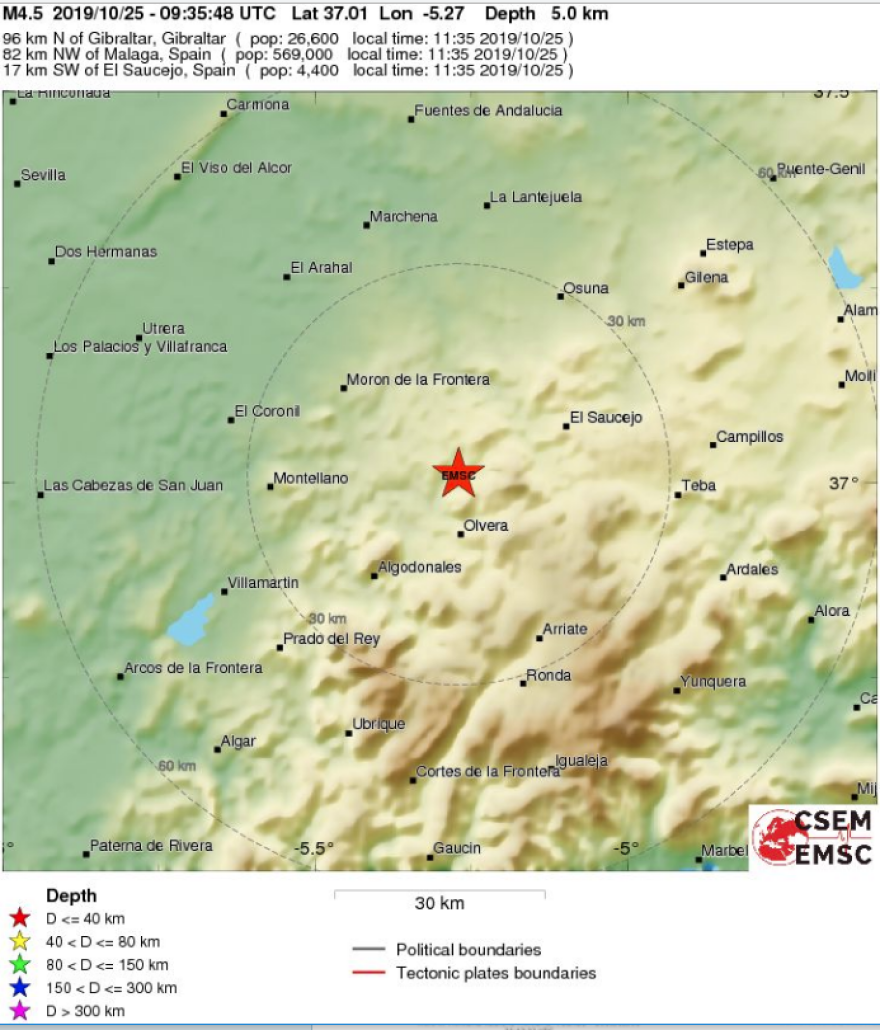 Σεισμός 4,5 Ρίχτερ στην Ισπανία