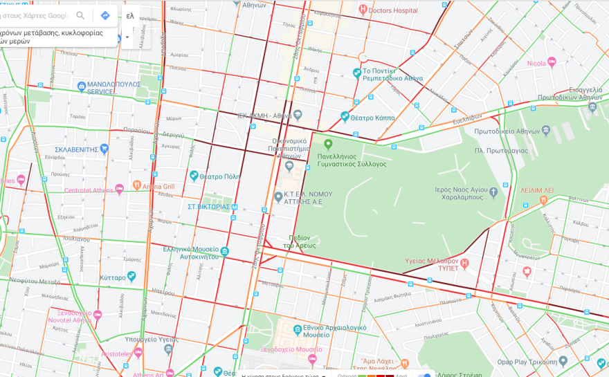 Κίνηση τώρα: Κλειστή η Πατησίων - Μποτιλιαρισμένοι οι δρόμοι από τα επεισόδια στην ΑΣΟΕΕ