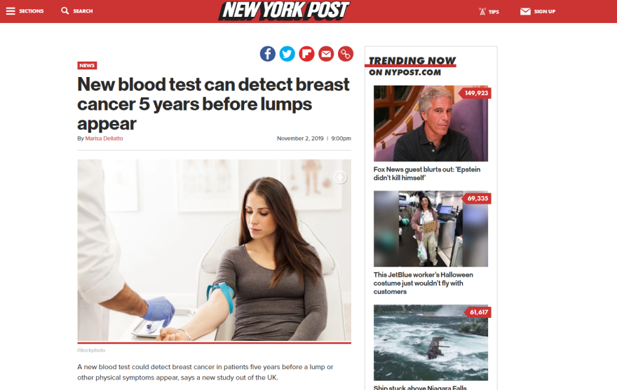 Πιο κοντά στο θαύμα: Πληροφορίες για τεστ αίματος που ανιχνεύει τον καρκίνο πέντε χρόνια πριν την εμφάνισή του