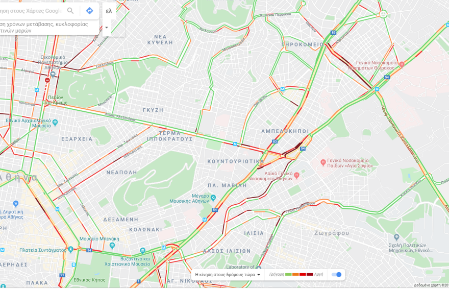 Κίνηση τώρα: Παραμένει κλειστή η Πατησίων - Πού υπάρχει μποτιλιάρισμα 