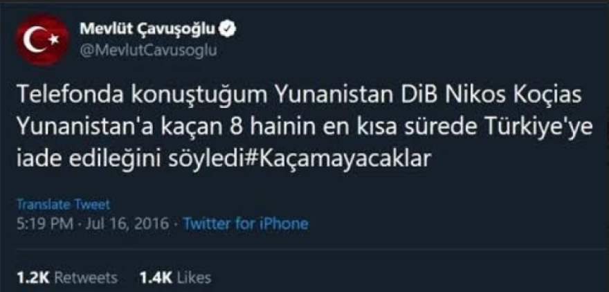 «Επιχείρηση Αστραπή» για τους 8 Τούρκους: Αδιανόητο να έχουν συμβεί όσα καταγγέλλονται λένε κύκλοι του ΥΠΕΞ