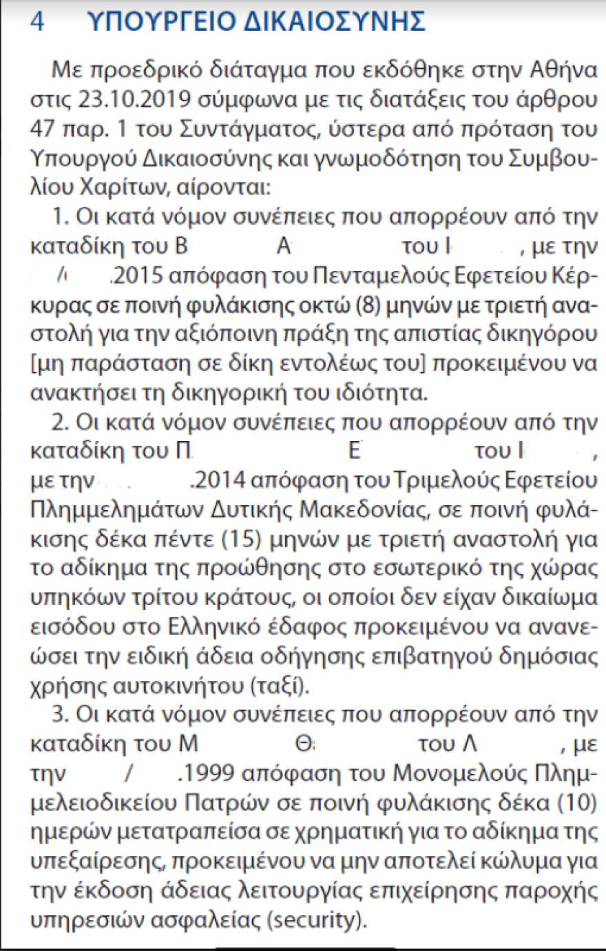 Έδωσαν χάρη σε διακινητή μεταναστών για να ανανεώσει την άδεια ταξί 