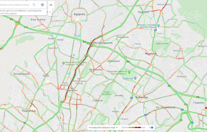 Κίνηση: Μποτιλιάρισμα στον Κηφισό - Ανετράπη νταλίκα