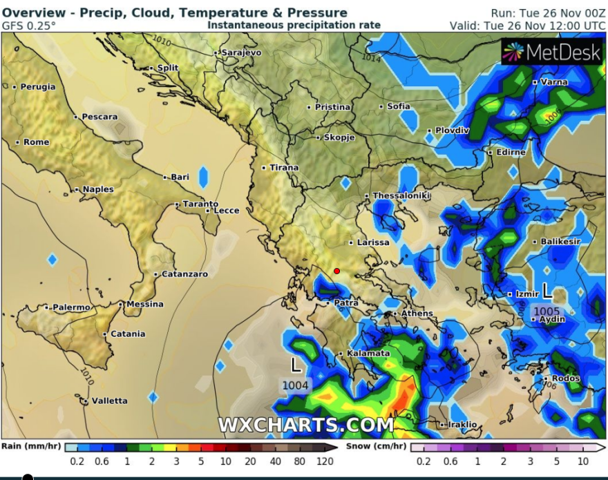 Καιρός: Πού θα «χτυπήσουν» βροχές και καταιγίδες τις επόμενες ώρες 